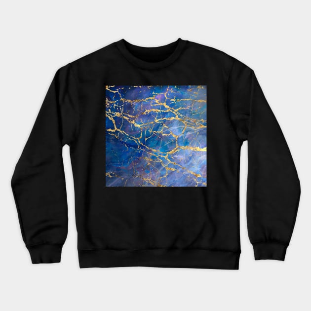 Blue Marble Crewneck Sweatshirt by NOMAD73